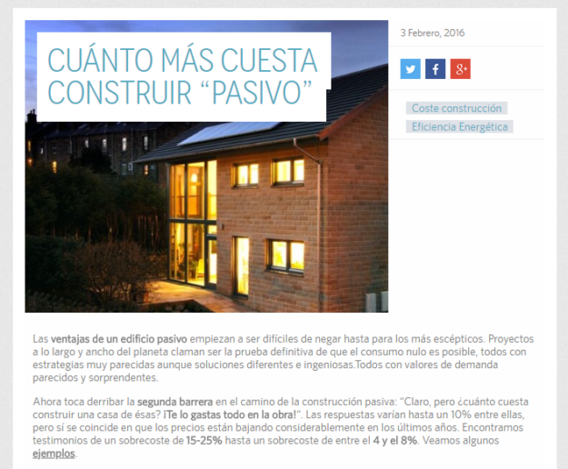 COSTE PASSIVHAUS